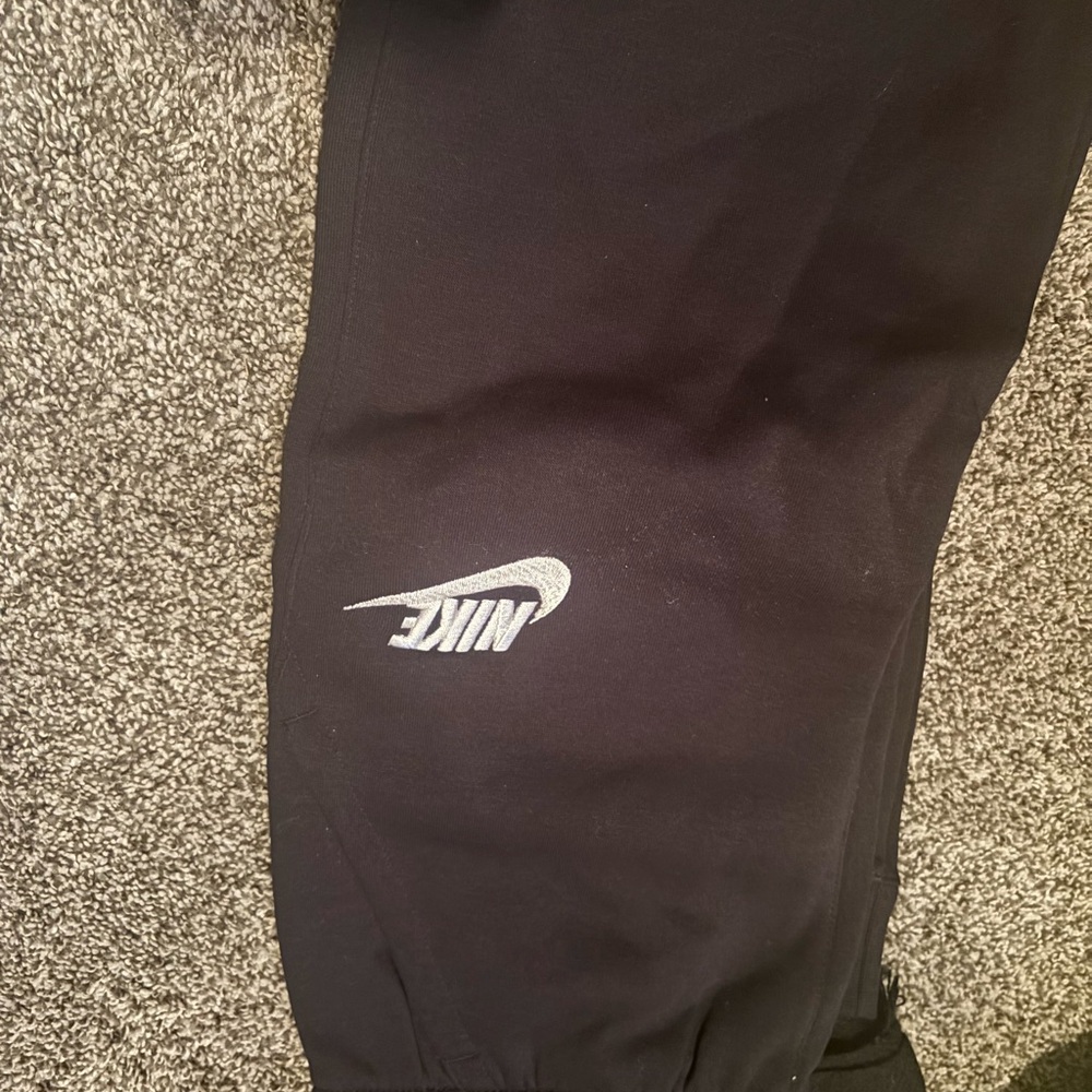 Nike Black Sweatpants with White Logo